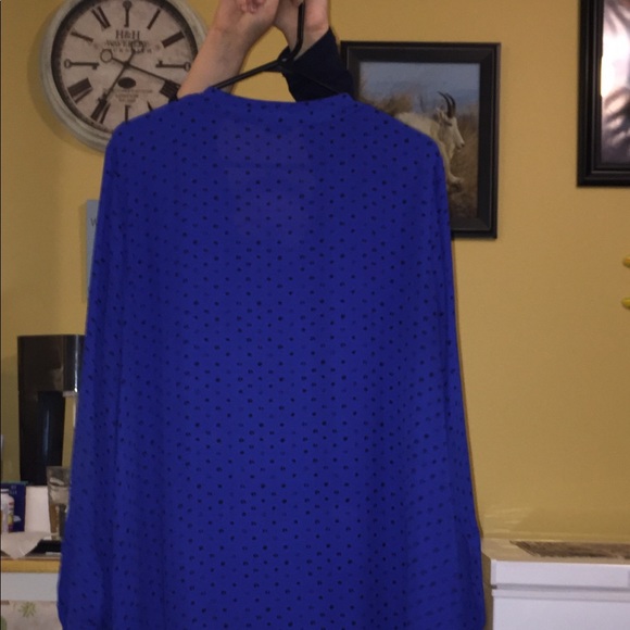 Reitman’s Gorgeous Blue Button Down Shirt Dress - Picture 9 of 10
